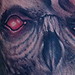 Tattoos - Black and Grey Zombie Skull Demon  - 54562